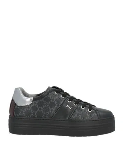 Nero Giardini Woman Sneakers Black Size 6 Leather, Textile Fibers
