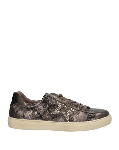 Nero Giardini Woman Sneakers Bronze Size 11 Leather