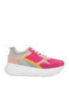 Nero Giardini Woman Sneakers Fuchsia Size 6 Textile Fibers In Pink