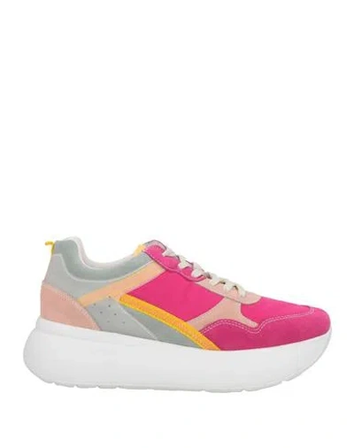 Nero Giardini Woman Sneakers Fuchsia Size 6 Textile Fibers In Pink