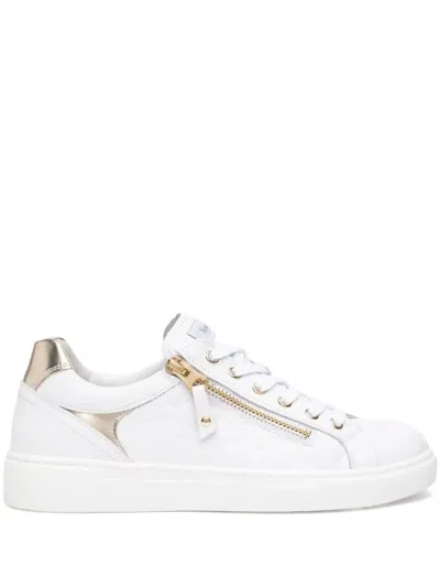 Nero Giardini Zip-detail Sneakers In White