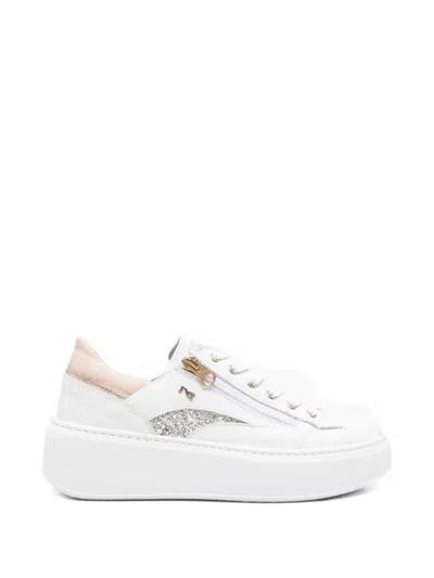 Nero Giardini Zip-detail Sneakers In White