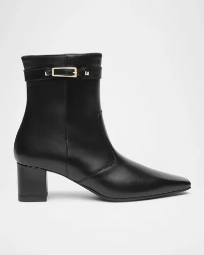 Nerogiardini 50mm Leather Ankle Boots In Black