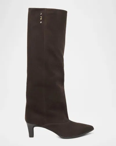 Nerogiardini 50mm Suede Knee-high Boots In Multi