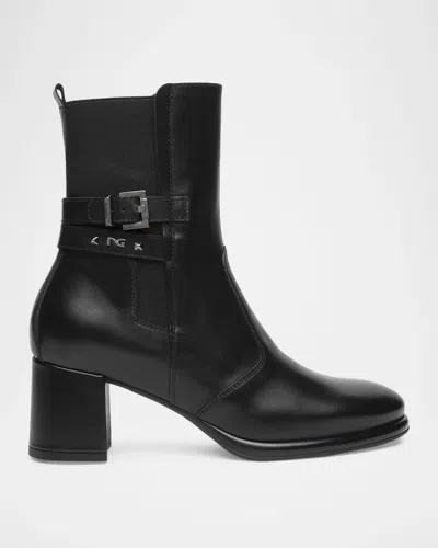Nerogiardini 60mm Leather Ankle Boots In Multi
