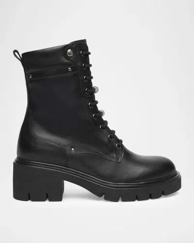 Nerogiardini 60mm Leather Combat Boots In Black
