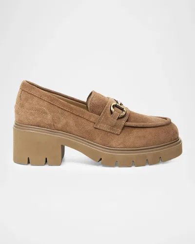 Nerogiardini 60mm Suede Bit Loafers In Animal Print