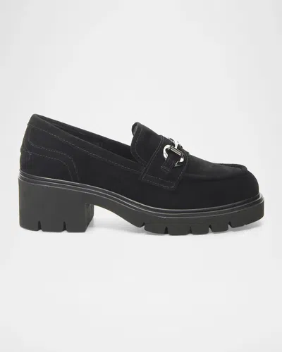 Nerogiardini 60mm Suede Bit Loafers In Black