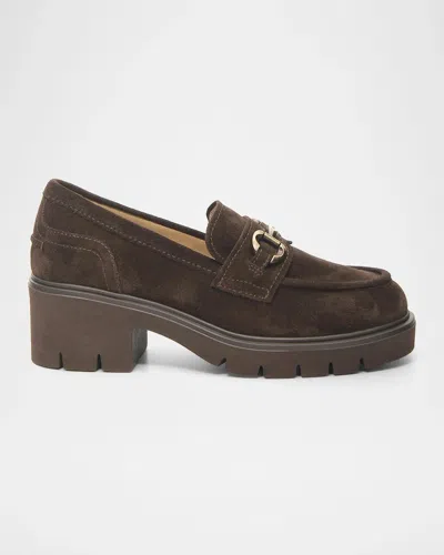 Nerogiardini 60mm Suede Bit Loafers In Multi