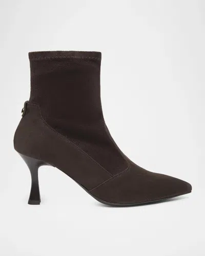 Nerogiardini 75mm Suede Pointed-toe Booties In Multi