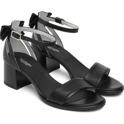 Nerogiardini Ankle Strap Block Heel Sandal In Black