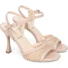 Nerogiardini Ankle Strap Mesh Sandal In Pink