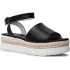 Nerogiardini Ankle Strap Platform Sandal In Black