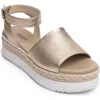 Nerogiardini Ankle Strap Platform Sandal In Platinum