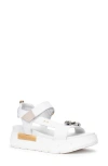 Nerogiardini Ankle Strap Platform Sandal In White