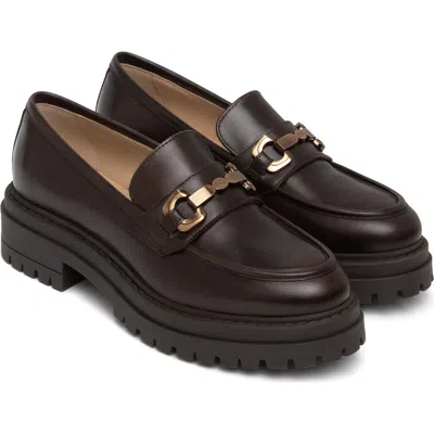 Nerogiardini Bit Platform Lug Sole Loafer In Brown