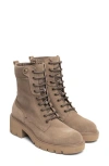 Nerogiardini Block Heel Combat Boot In Neutral