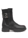 Nerogiardini Leather Logo-strap Chelsea Booties In Negro