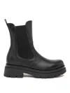 Nerogiardini Leather Chelsea Ankle Booties In Negro