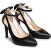 Nerogiardini Bow Ankle Strap Pump In Black