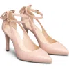 Nerogiardini Bow Ankle Strap Pump In Pink