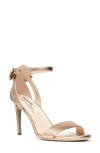 Nerogiardini Bow Ankle Strap Sandal In Gold