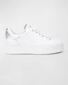 Nerogiardini Bow Skater Platform Sneakers W/ Bow, White In White