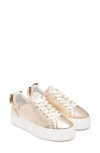 Nerogiardini Bow Platform Skate Sneaker In Gold