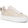 Nerogiardini Bow Leather Skater Sneaker In Ivory