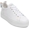 Nerogiardini Bow Skater Platform Sneakers W/ Bow, White In White