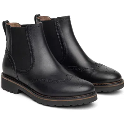 Nerogiardini Brogue Chelsea Boot In Black