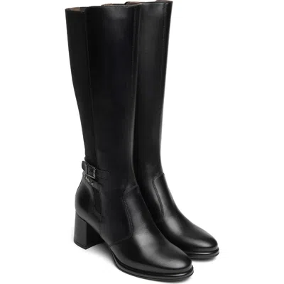 Nerogiardini Buckle Stretch Knee High Boot In Black