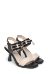 Nerogiardini Bungee Ankle Strap Sandal In Multi
