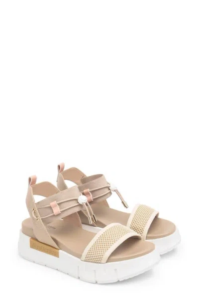 Nerogiardini Bungee Flatform Sandal In Neutral
