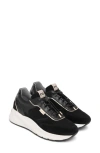 Nerogiardini Bungee Leather Sneaker In Black
