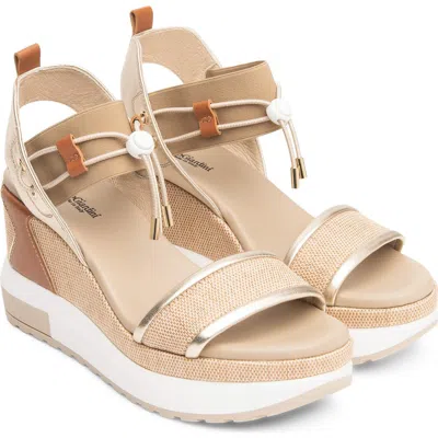 Nerogiardini Bungee Platform Wedge Sandal In Brown
