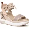 Nerogiardini Bungee Metallic Platform Wedge Sandal In Multi