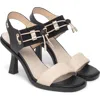Nerogiardini Bungee Ankle Strap Sandal In Black