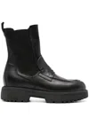 Nerogiardini Calf-length Leather Boots In Black
