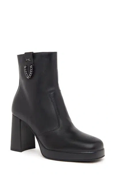 Nerogiardini Chain Platform Bootie In Black