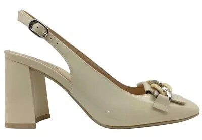 Pre-owned Nerogiardini Court Shoes Woman Nero Giardini E409490d Elegant Shoes Casual High Heel Leather In Milk
