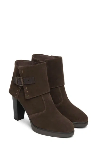 Nerogiardini Cuff Platform Bootie In Brown