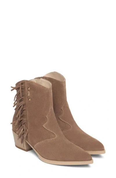 Nerogiardini Fringe Western Bootie In Brown