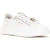 Nerogiardini Gems Platform Sneaker In White/gold