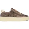 Nerogiardini Glitter Side Zip Platform Sneaker In Brown