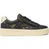 Nerogiardini Glitter Side Zip Platform Sneaker In Black