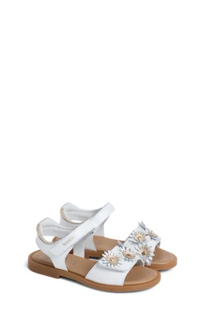 Nerogiardini Kids' Daisy Ankle Strap Sandal In White