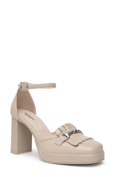 Nerogiardini Kiltie Ankle Strap Platform Pump In Brown