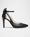 Nerogiardini Bow Ankle Strap Pump In Black