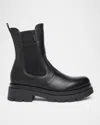 Nerogiardini Leather Chelsea Ankle Booties In Black